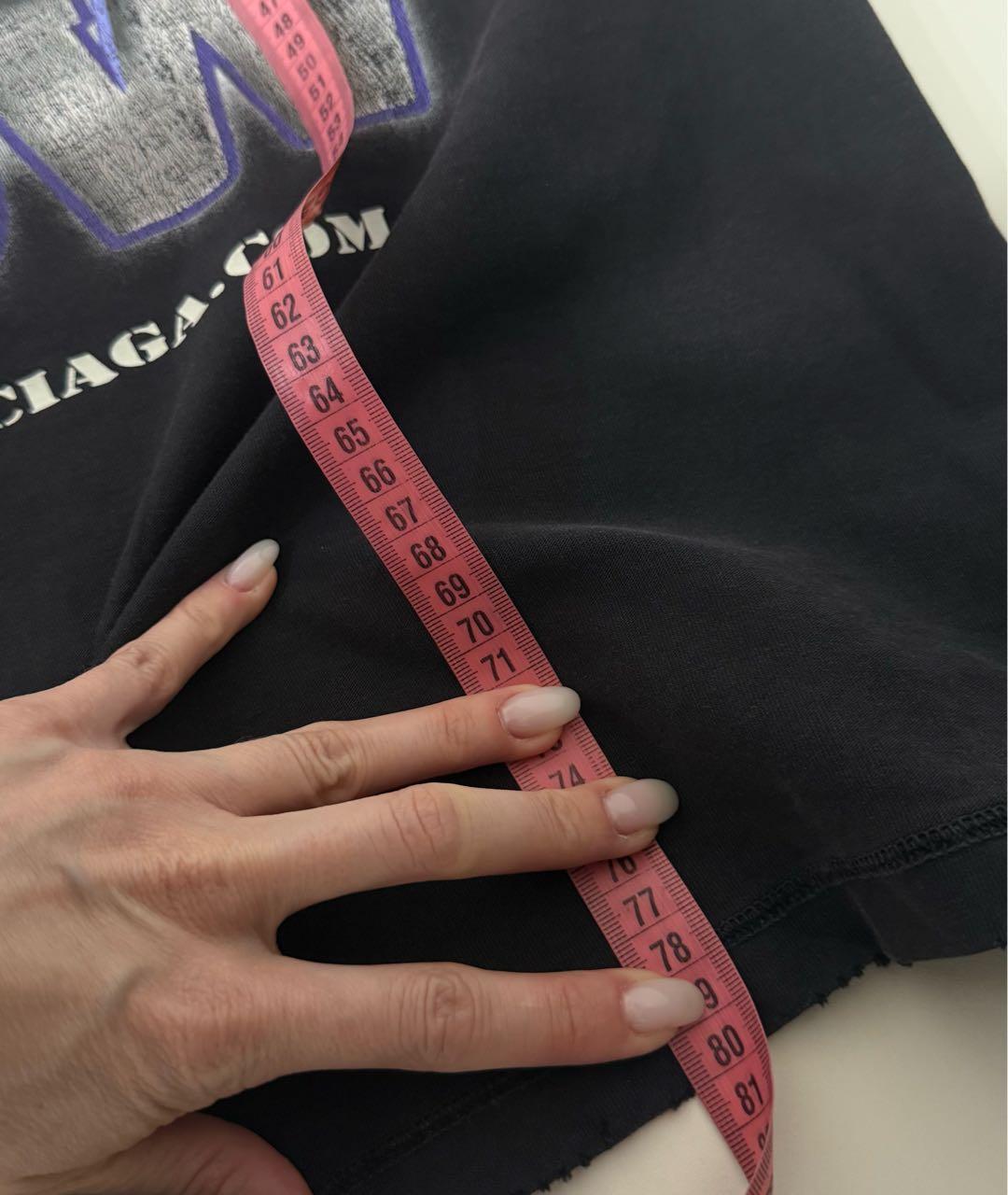 BALENCIAGA Антрацитовая хлопковая футболка, фото 5