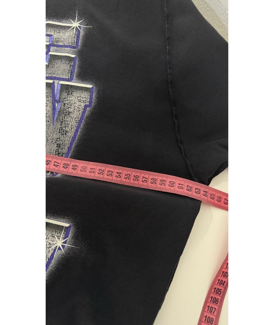 BALENCIAGA Антрацитовая хлопковая футболка, фото 4