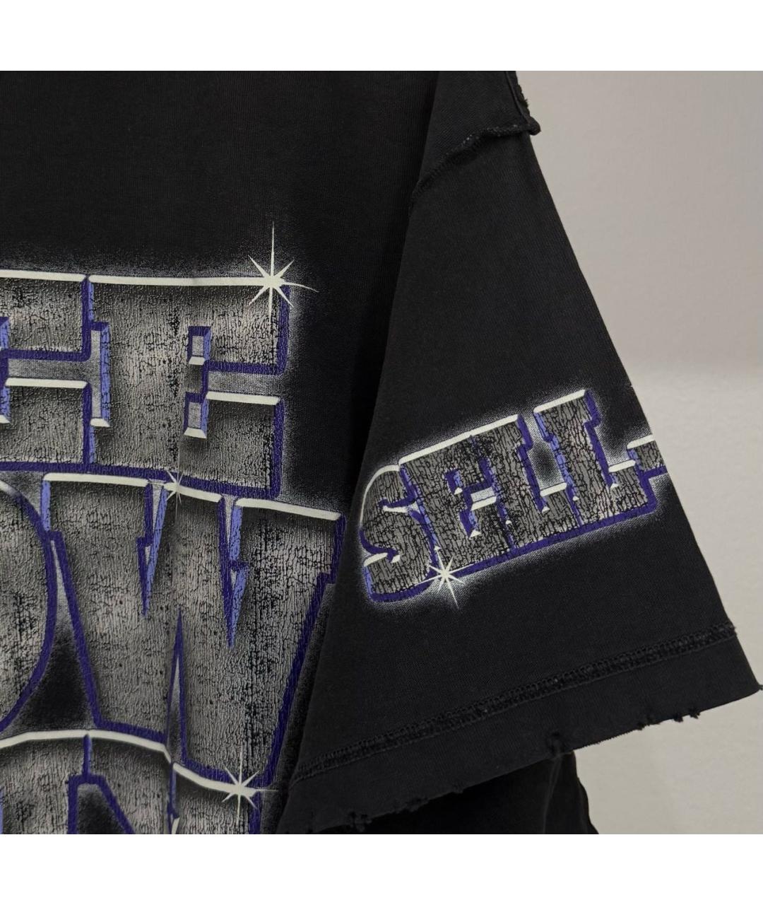 BALENCIAGA Антрацитовая хлопковая футболка, фото 8