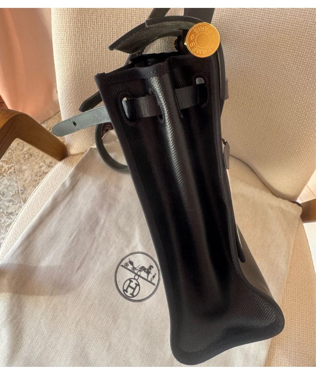 HERMES Черная тканевая сумка через плечо, фото 2