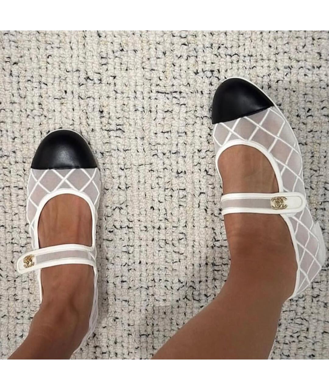 CHANEL Белые балетки, фото 6