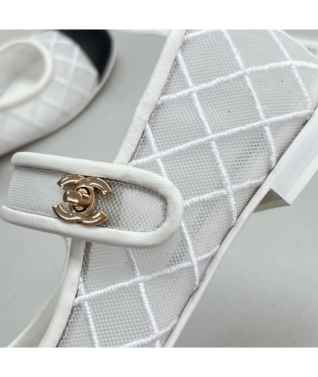 CHANEL Белые балетки, фото 5