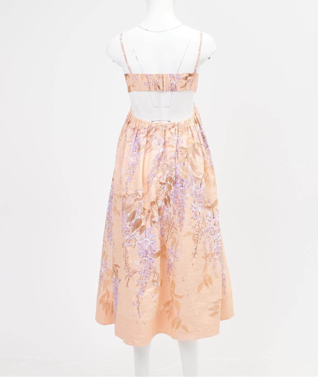 ZIMMERMANN Оранжевый льняной сарафан, фото 2