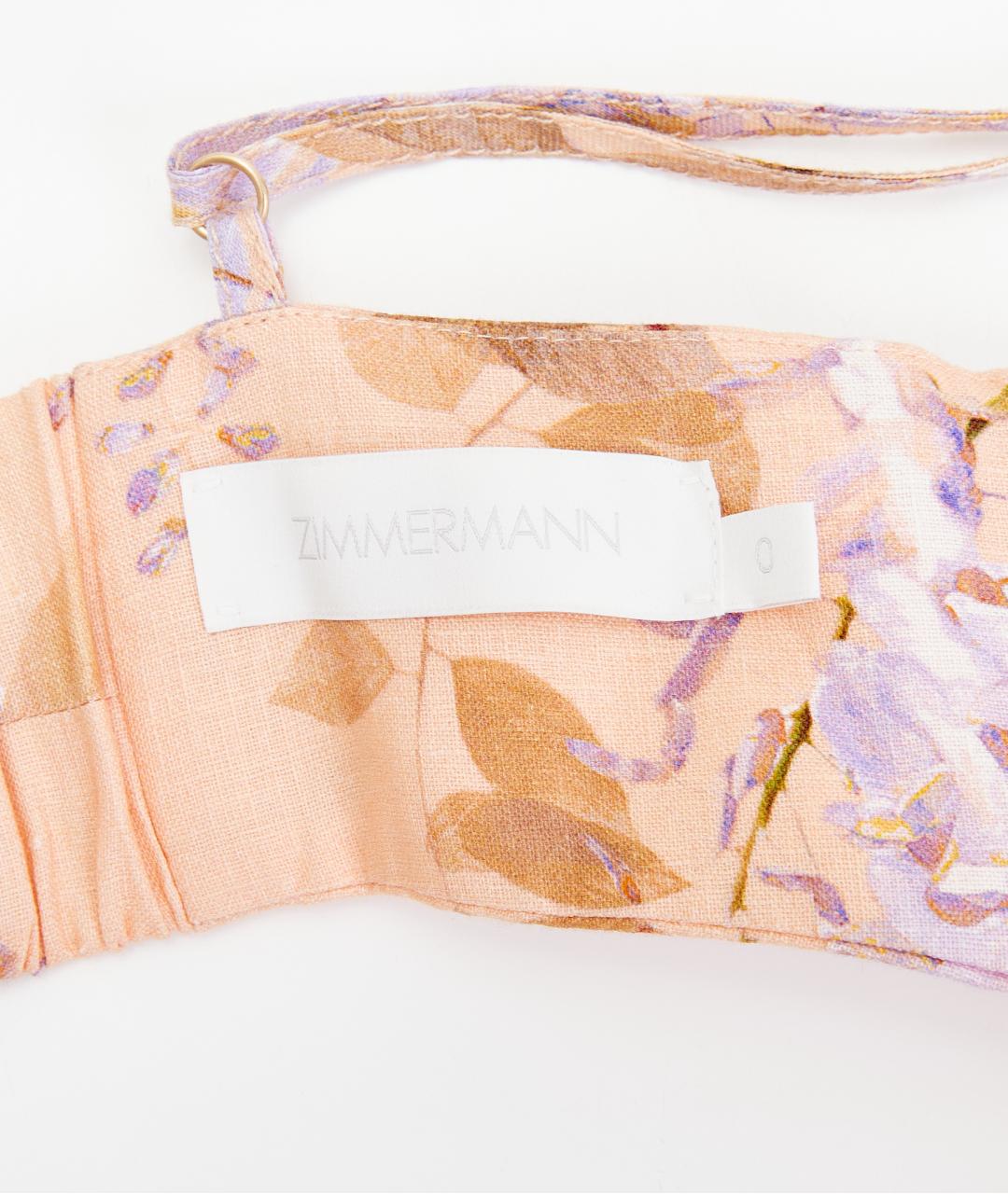 ZIMMERMANN Оранжевый льняной сарафан, фото 4