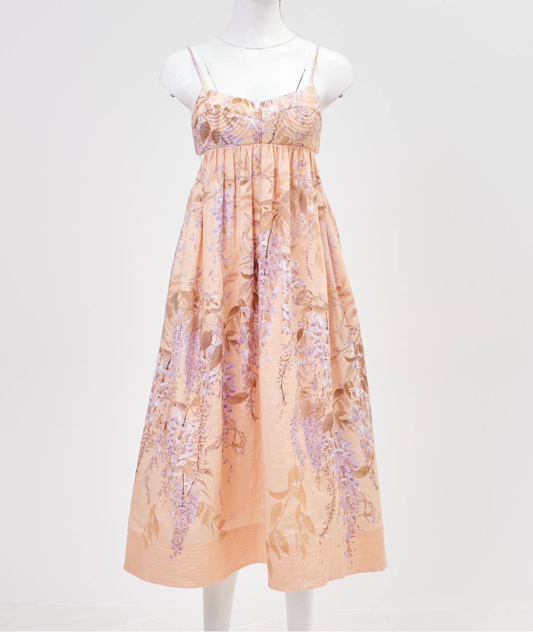 ZIMMERMANN Оранжевый льняной сарафан, фото 5