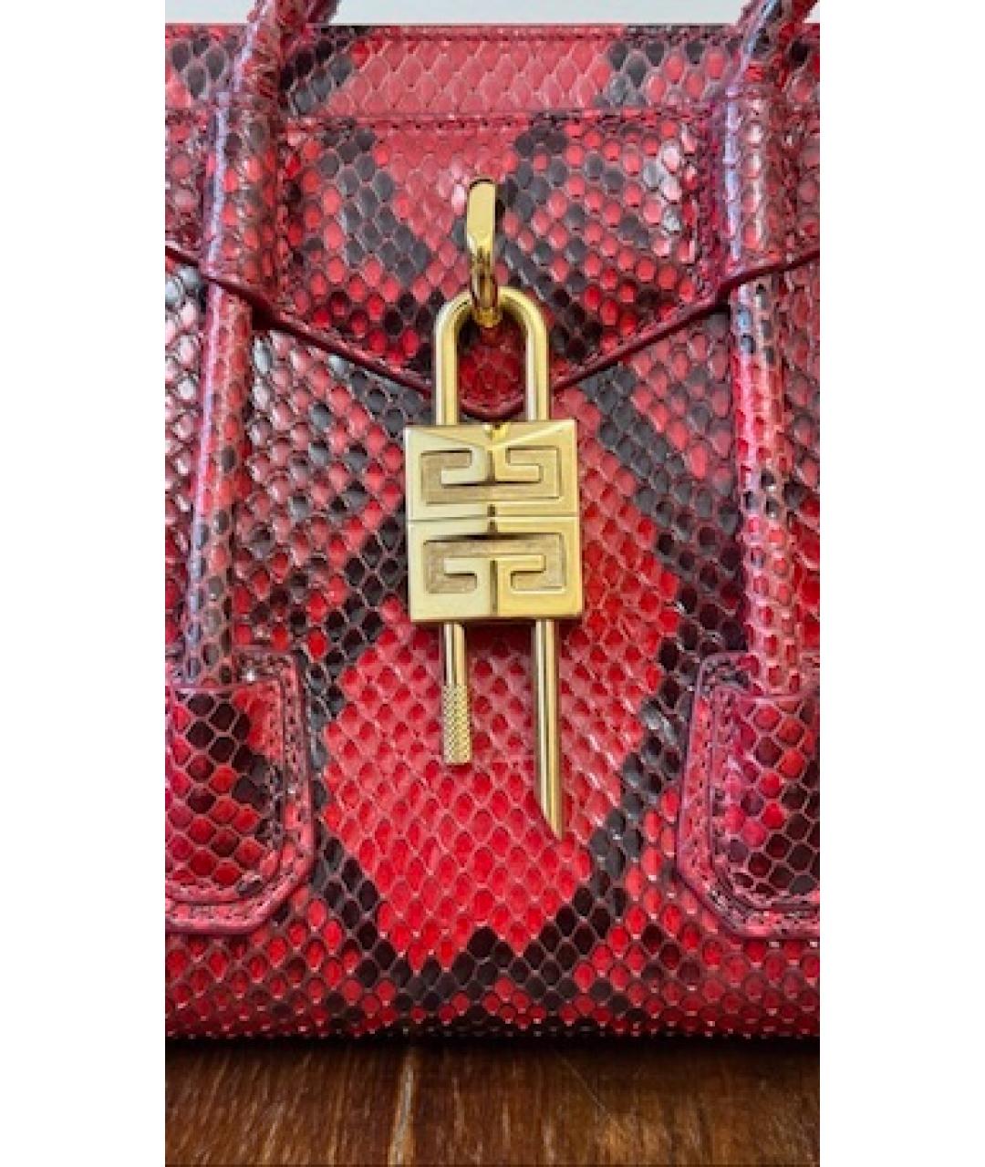 GIVENCHY Красная сумка через плечо из экзотической кожи, фото 6