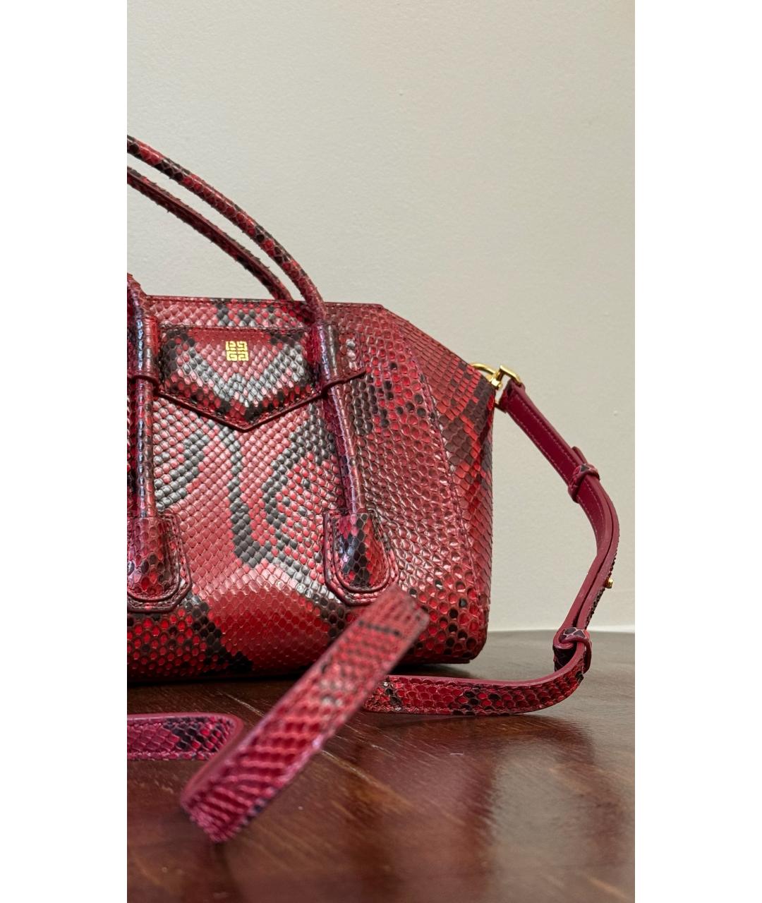 GIVENCHY Красная сумка через плечо из экзотической кожи, фото 3