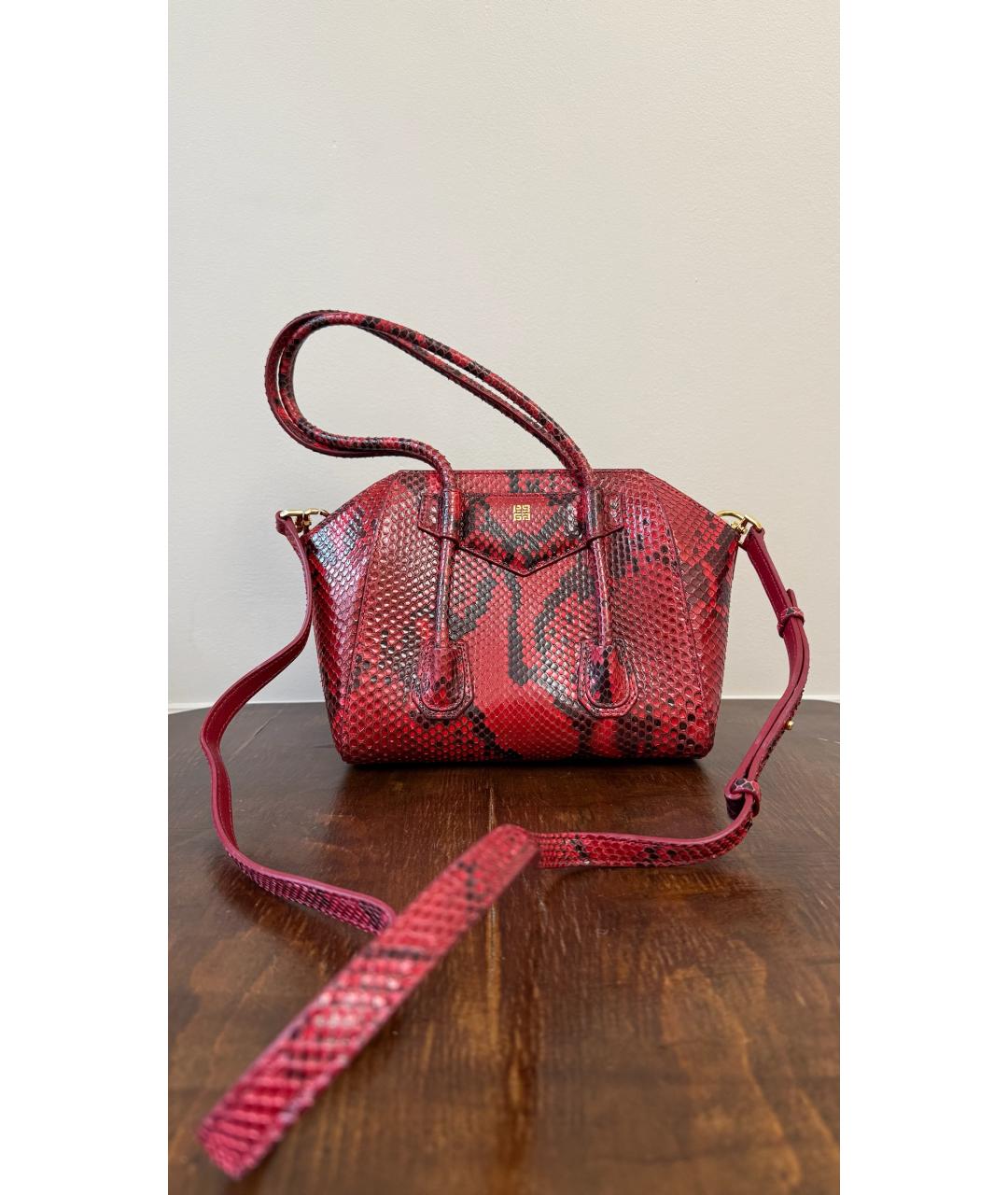 GIVENCHY Красная сумка через плечо из экзотической кожи, фото 2