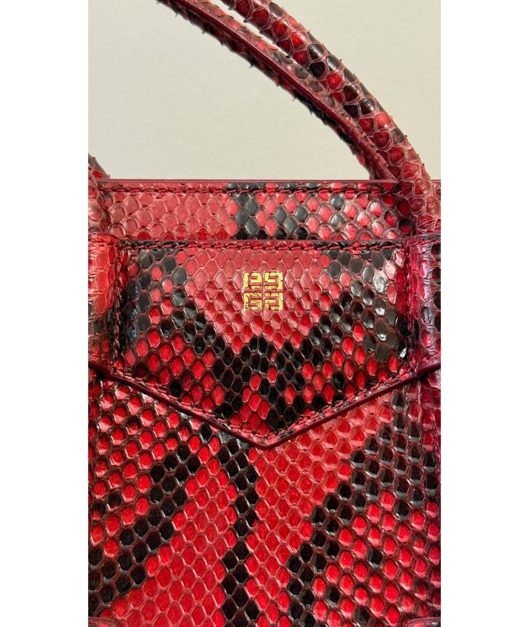 GIVENCHY Красная сумка через плечо из экзотической кожи, фото 5