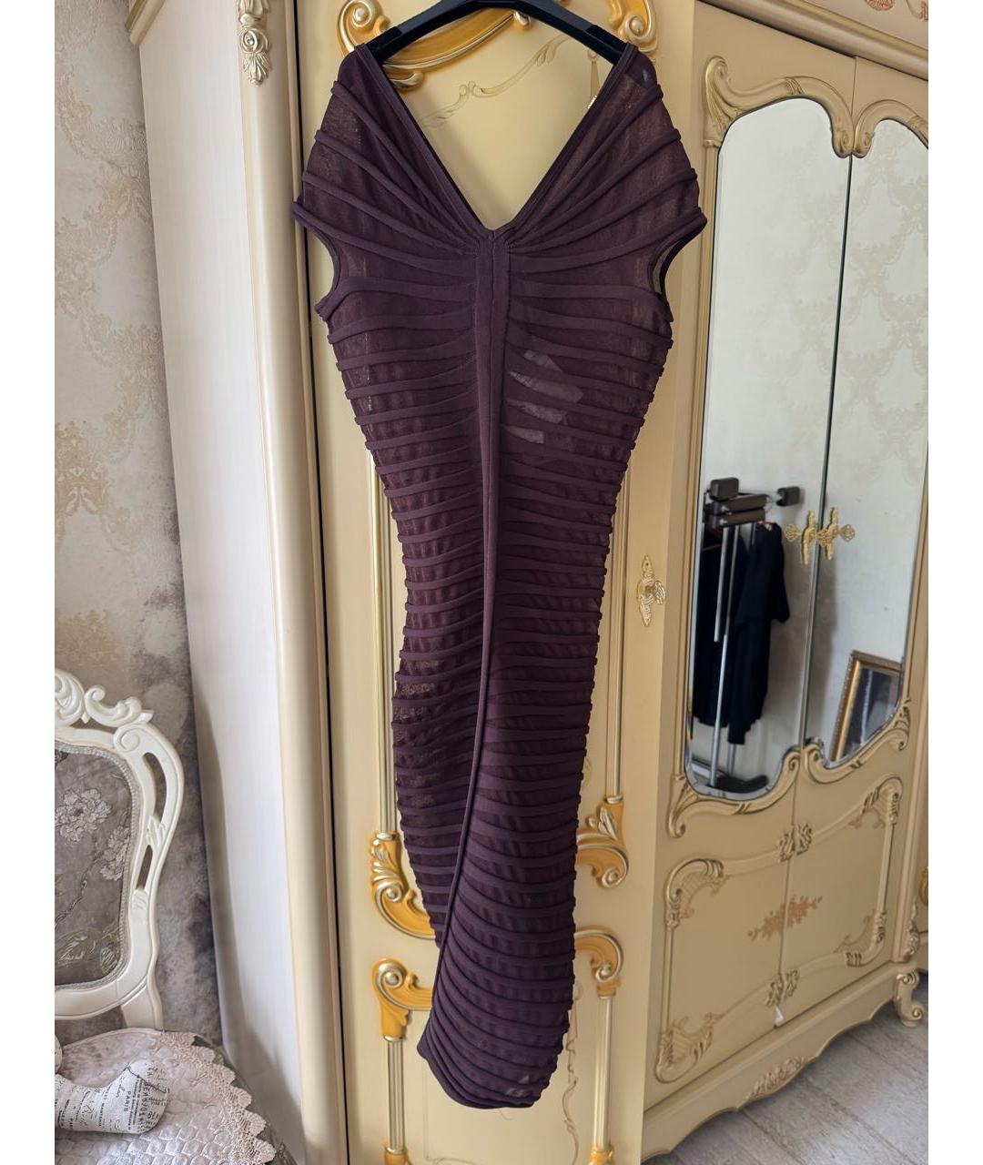 ELISABETTA FRANCHI Коричневое коктейльное платье, фото 8