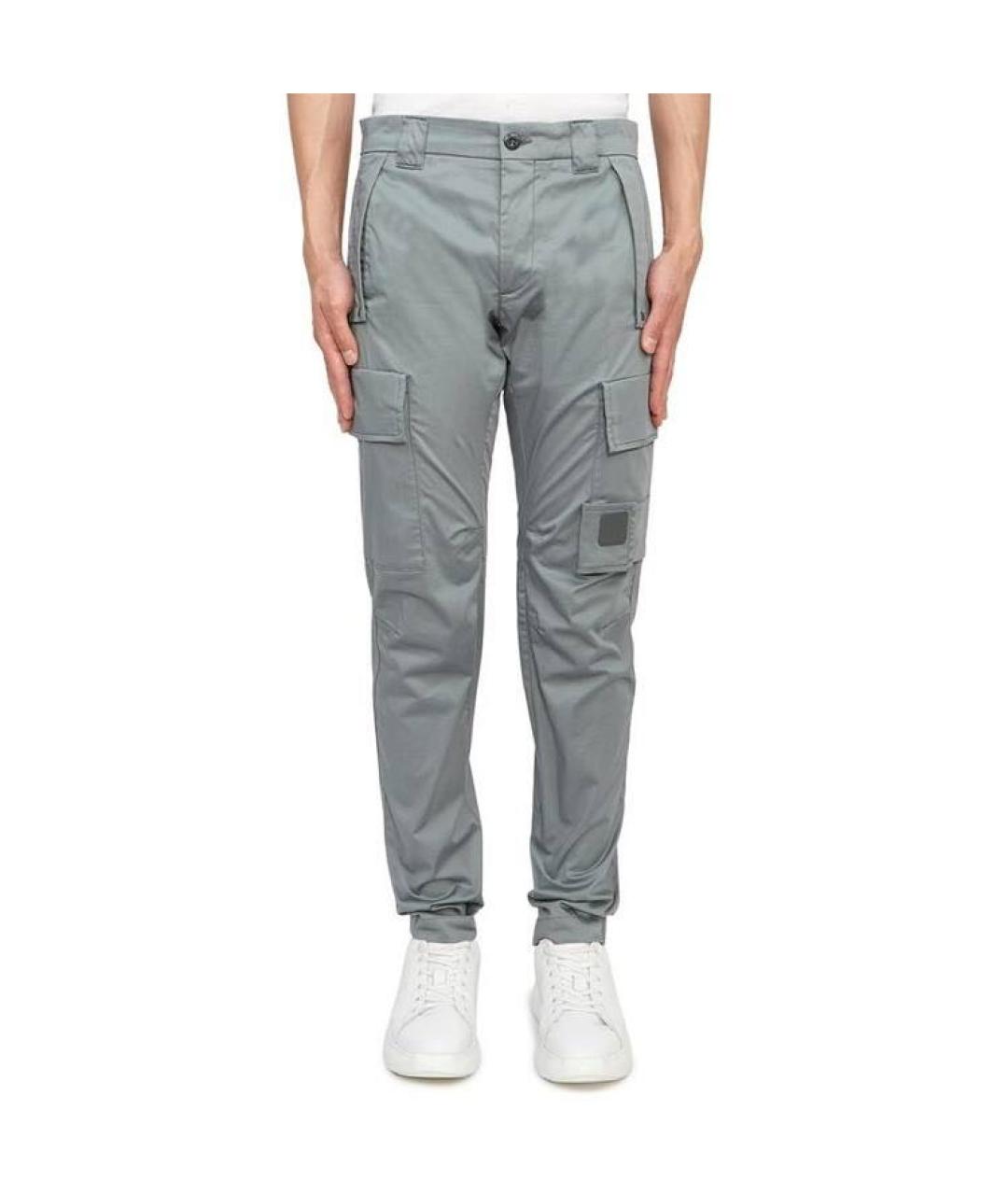 CP COMPANY Серые хлопковые повседневные брюки, фото 5