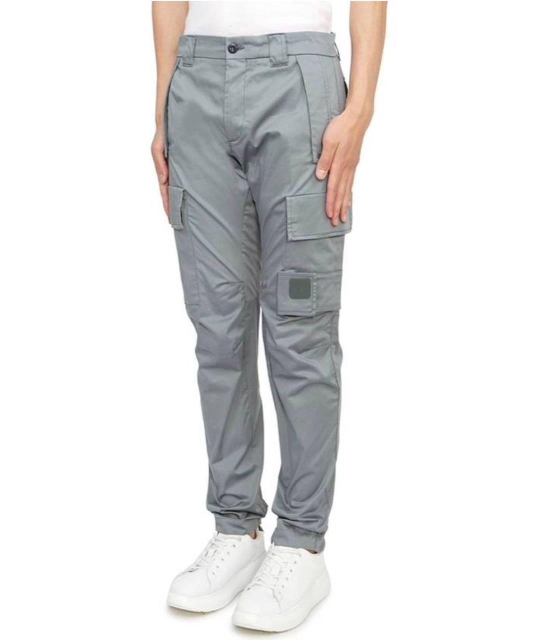 CP COMPANY Серые хлопковые повседневные брюки, фото 4