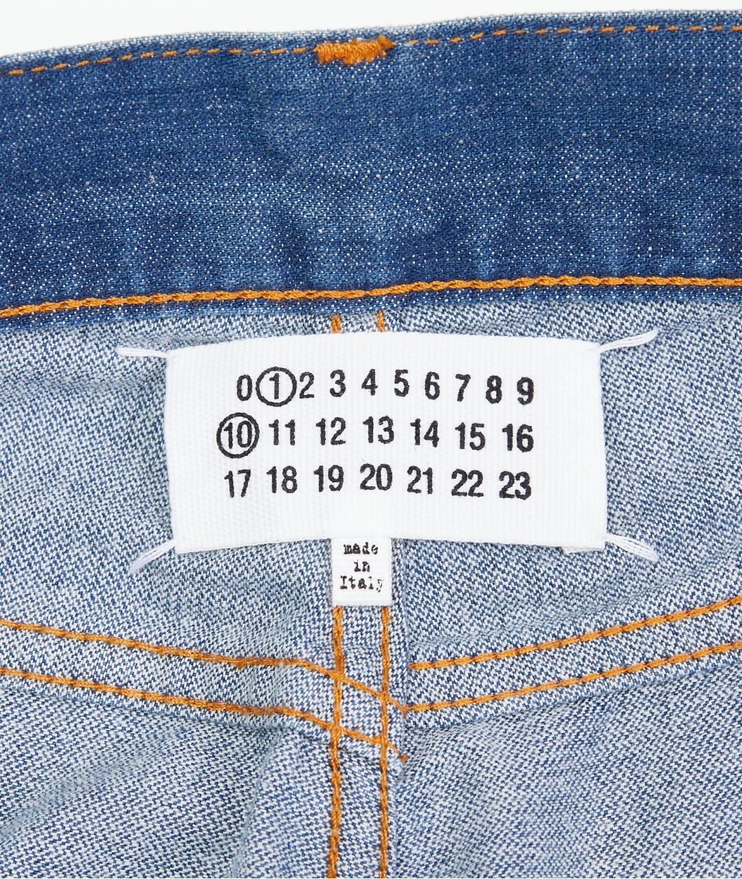 MAISON MARGIELA Синие хлопковые прямые джинсы, фото 3