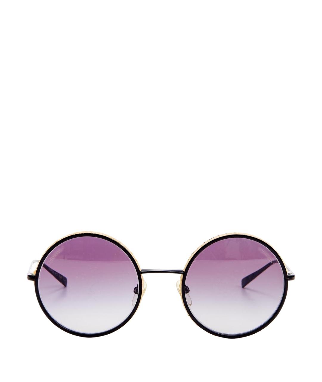 CHANEL Черные металлические солнцезащитные очки, фото 1