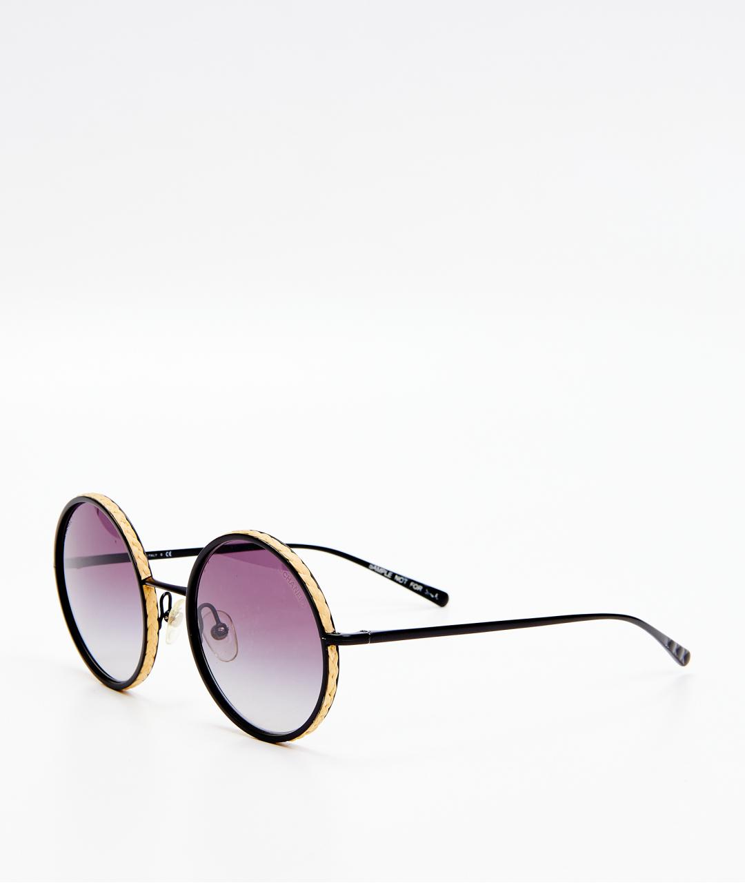 CHANEL Черные металлические солнцезащитные очки, фото 2