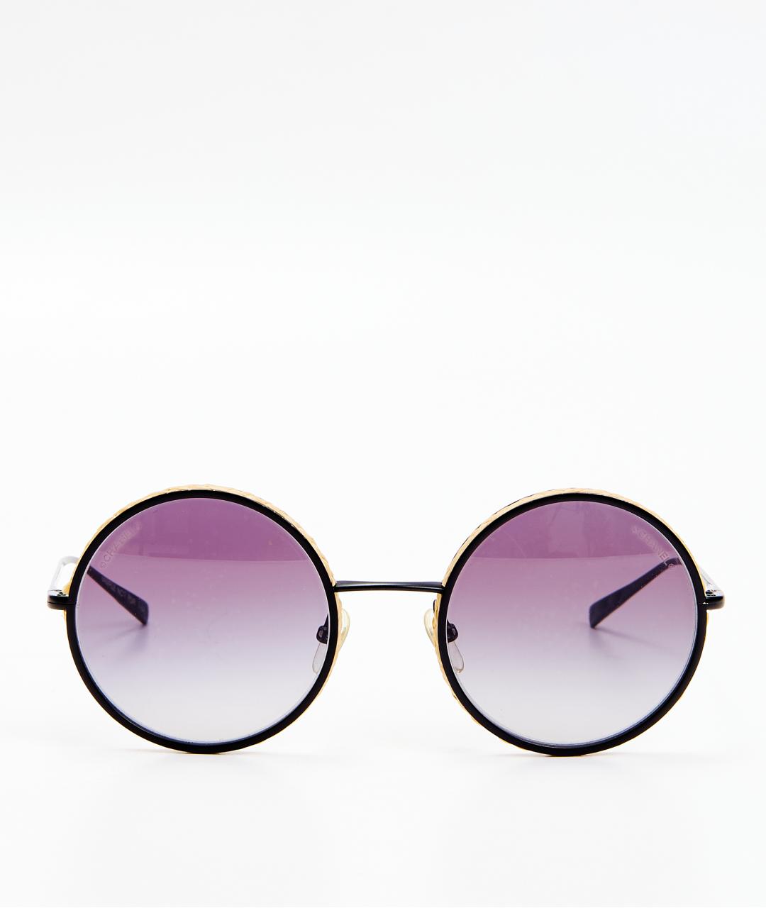 CHANEL Черные металлические солнцезащитные очки, фото 6