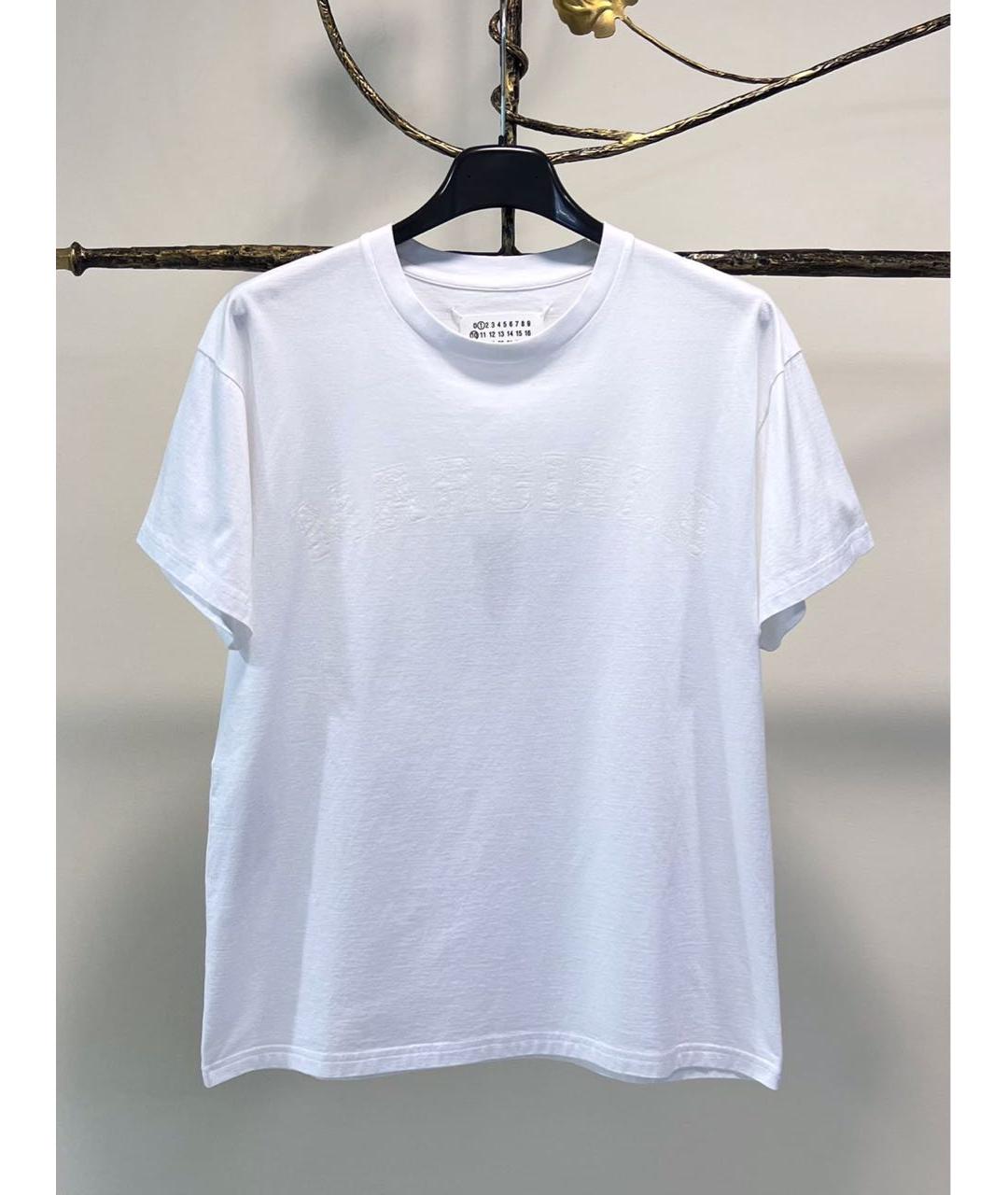MAISON MARGIELA Белая хлопковая футболка, фото 6