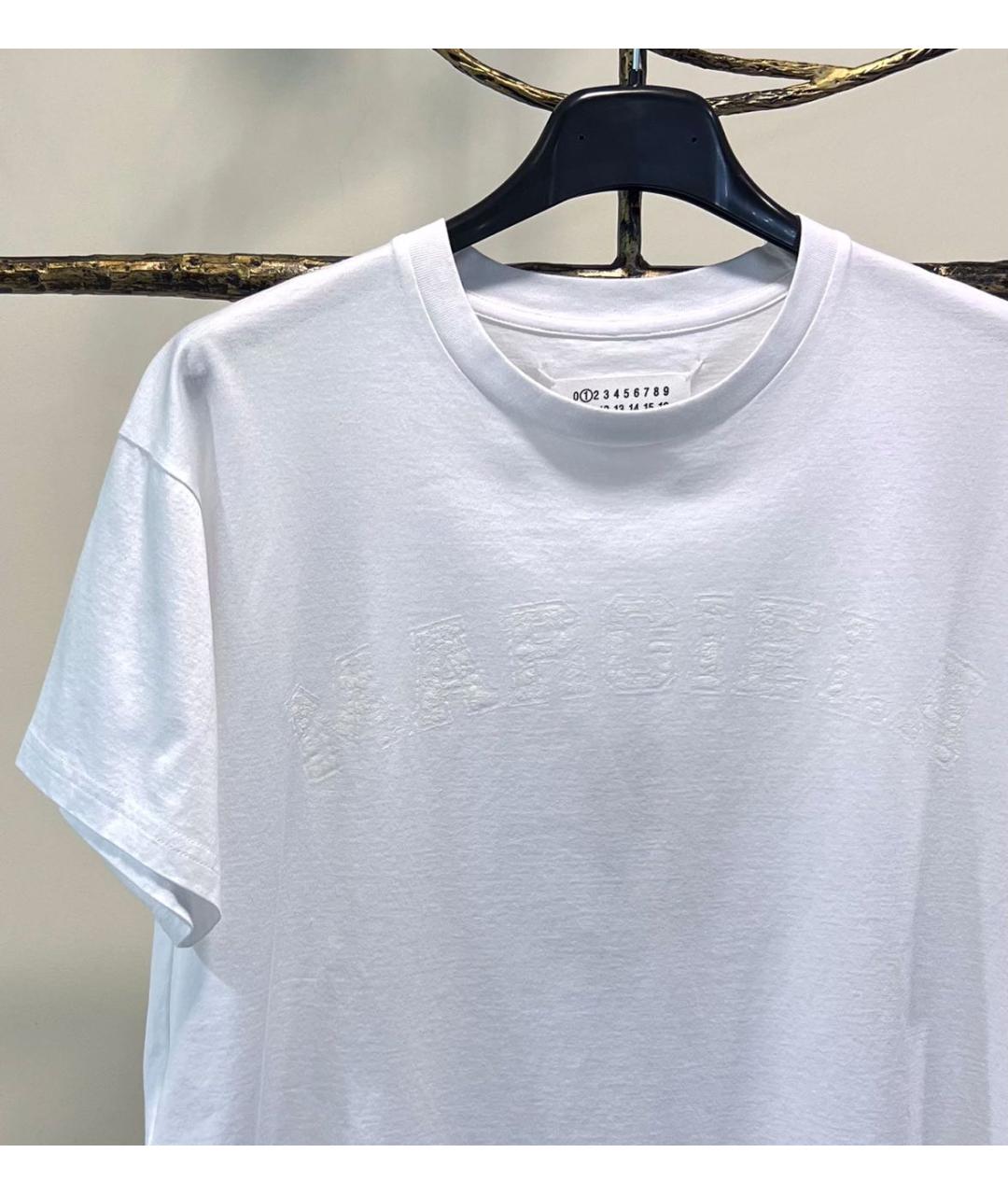 MAISON MARGIELA Белая хлопковая футболка, фото 3