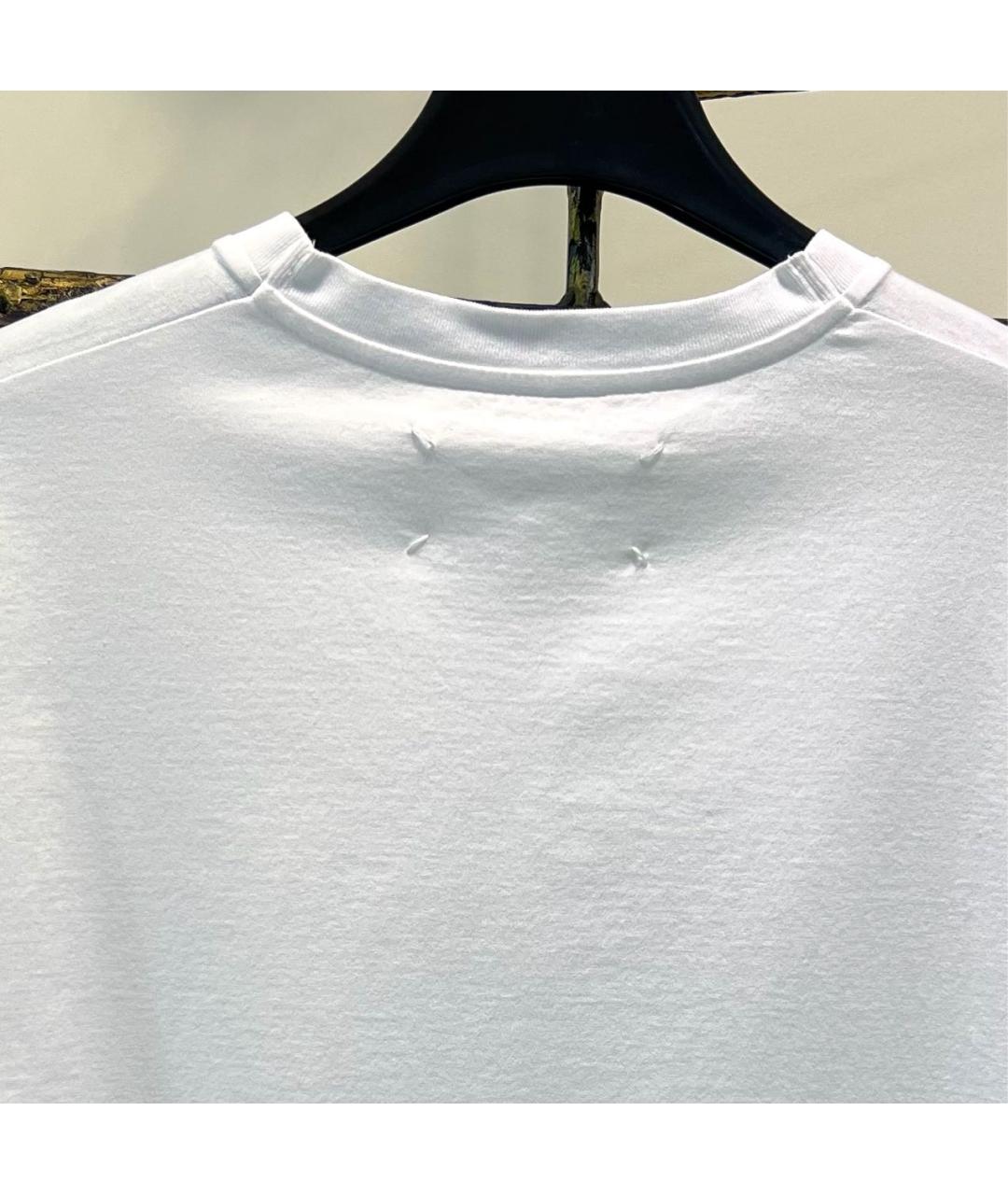 MAISON MARGIELA Белая хлопковая футболка, фото 4