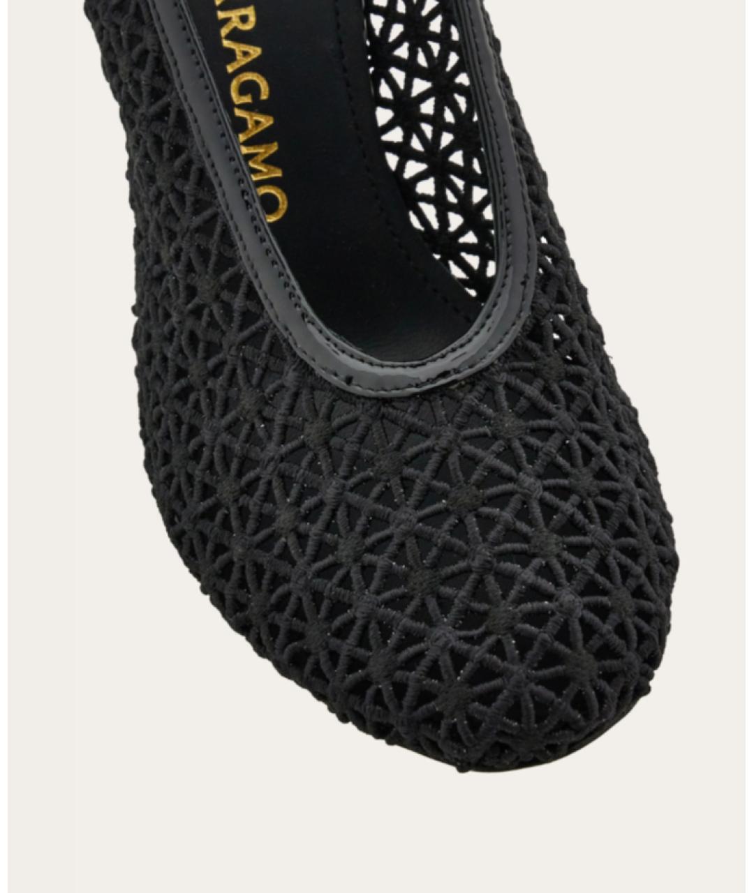 FERRAGAMO Черные текстильные туфли, фото 3