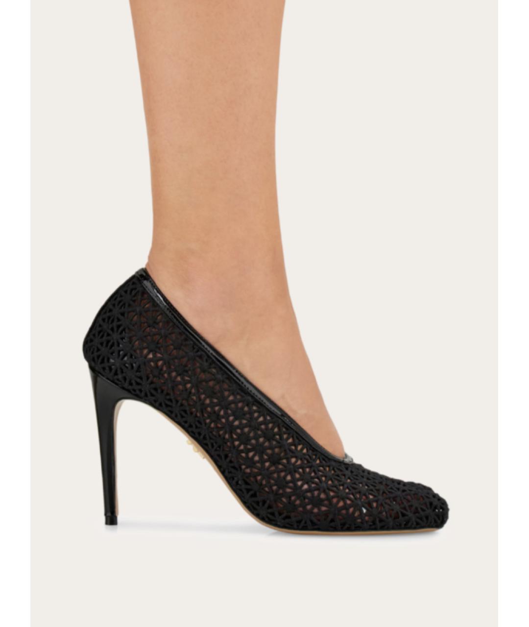 FERRAGAMO Черные текстильные туфли, фото 2