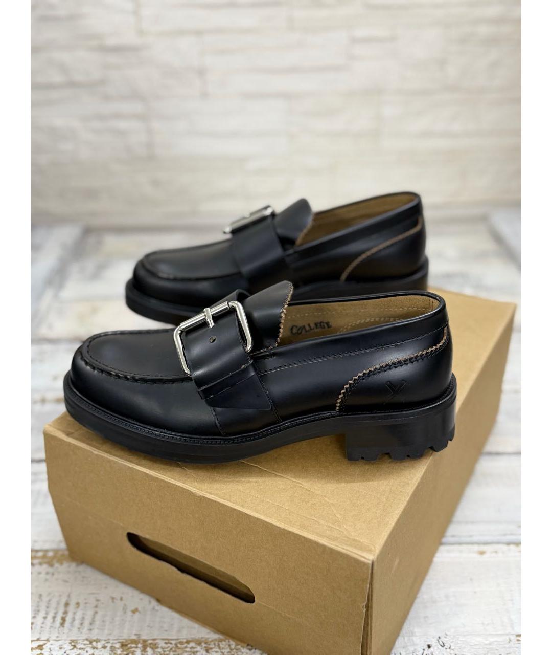 COLLEGE Черные кожаные лоферы, фото 9