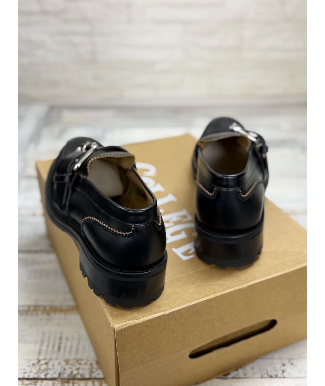 COLLEGE Черные кожаные лоферы, фото 5