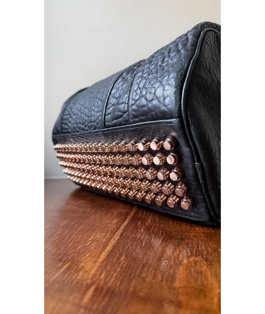 ALEXANDER WANG Черная кожаная сумка тоут, фото 4