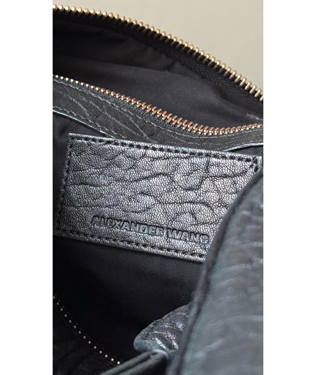 ALEXANDER WANG Черная кожаная сумка тоут, фото 5