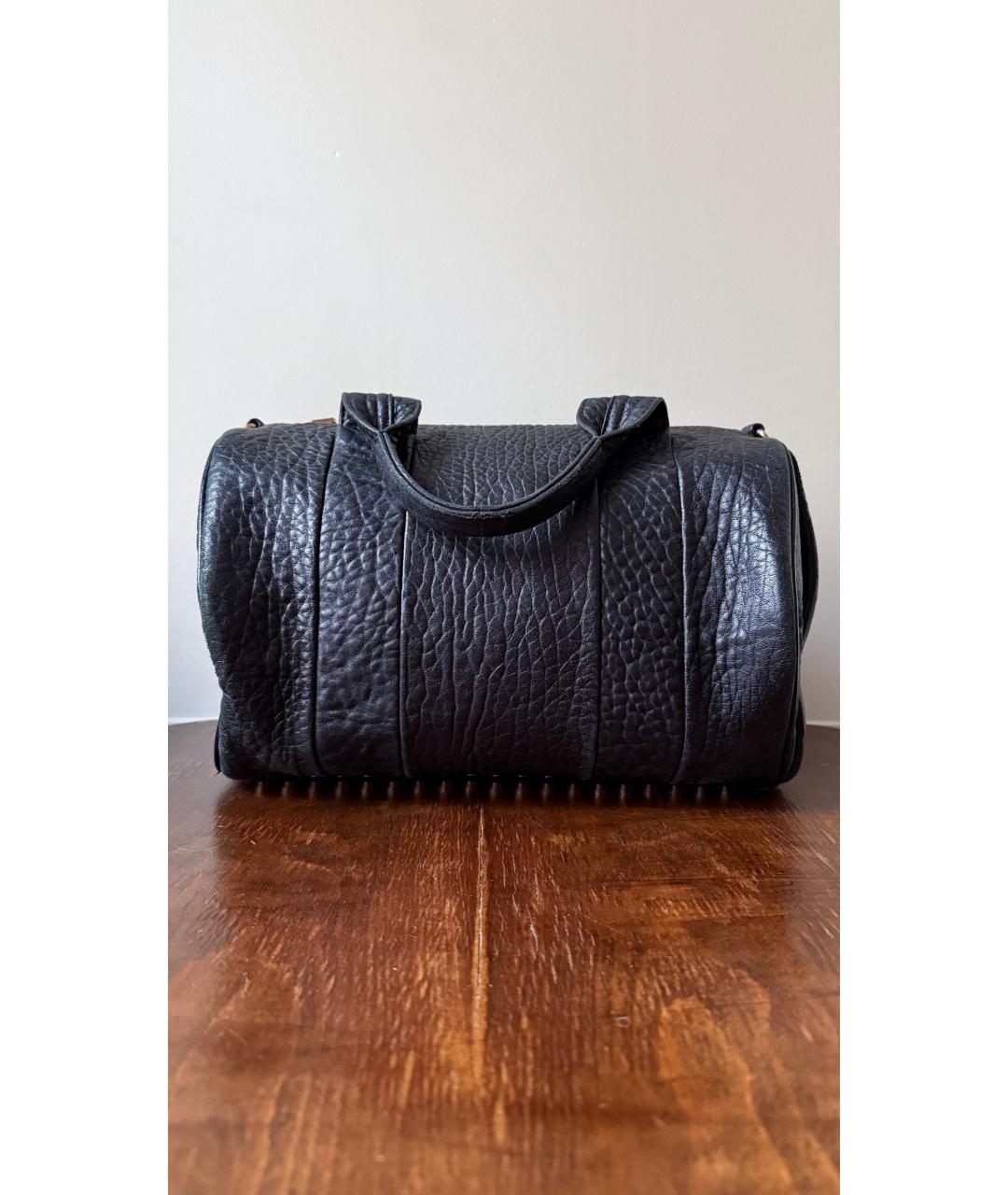 ALEXANDER WANG Черная кожаная сумка тоут, фото 2