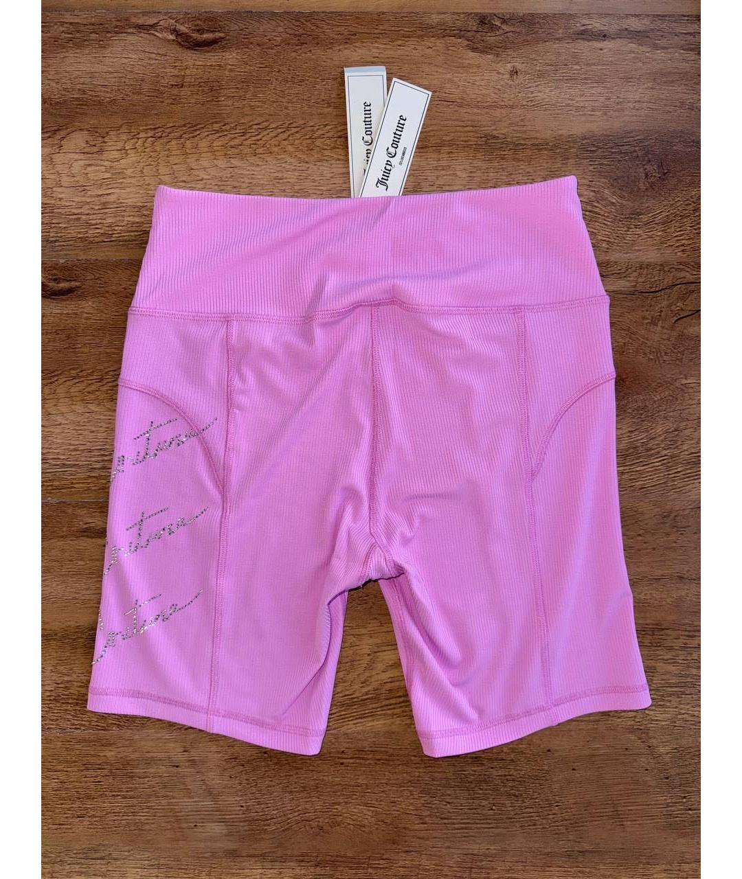 JUICY COUTURE Розовые полиэстеровые спортивные брюки и шорты, фото 2