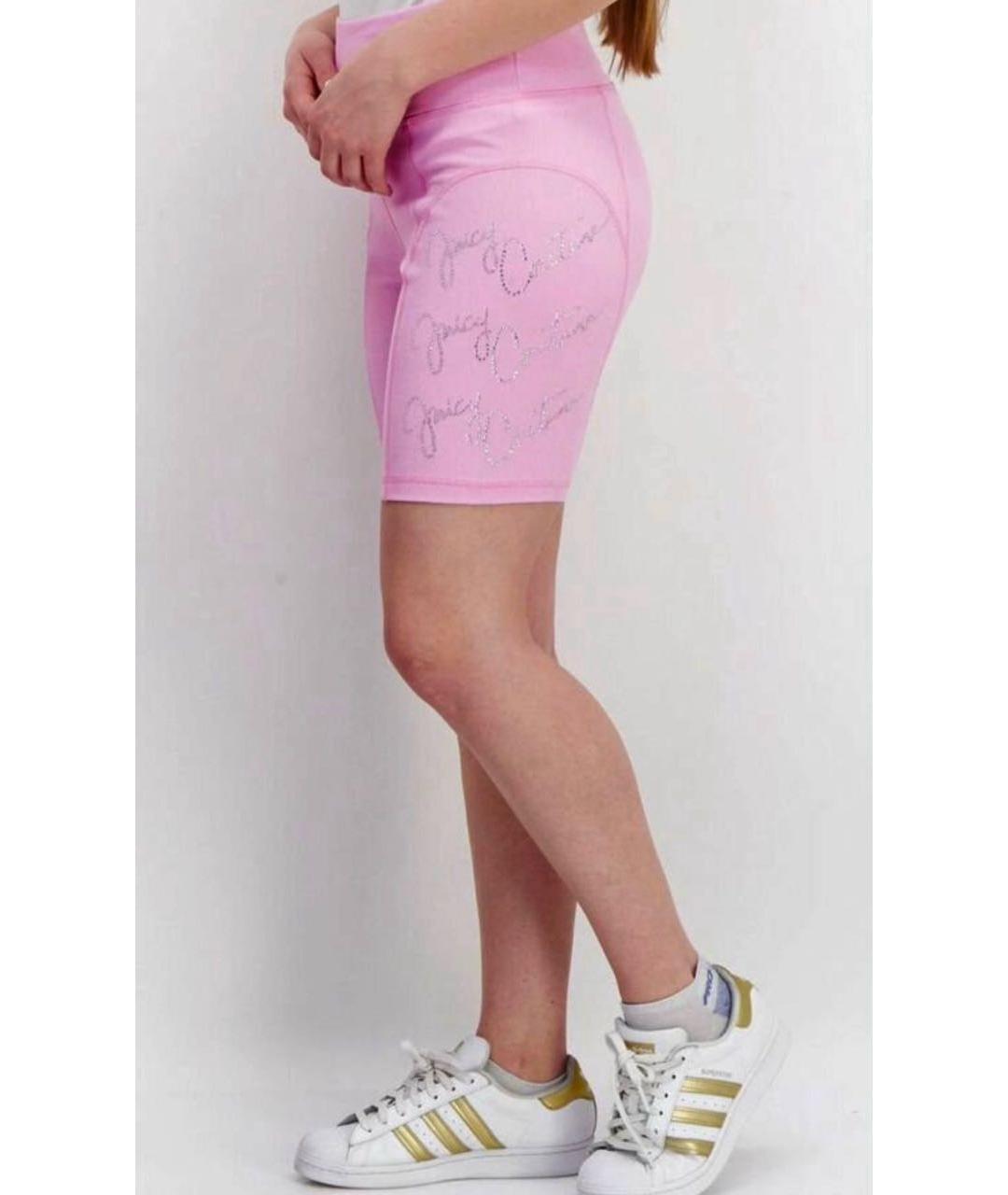 JUICY COUTURE Розовые полиэстеровые спортивные брюки и шорты, фото 7