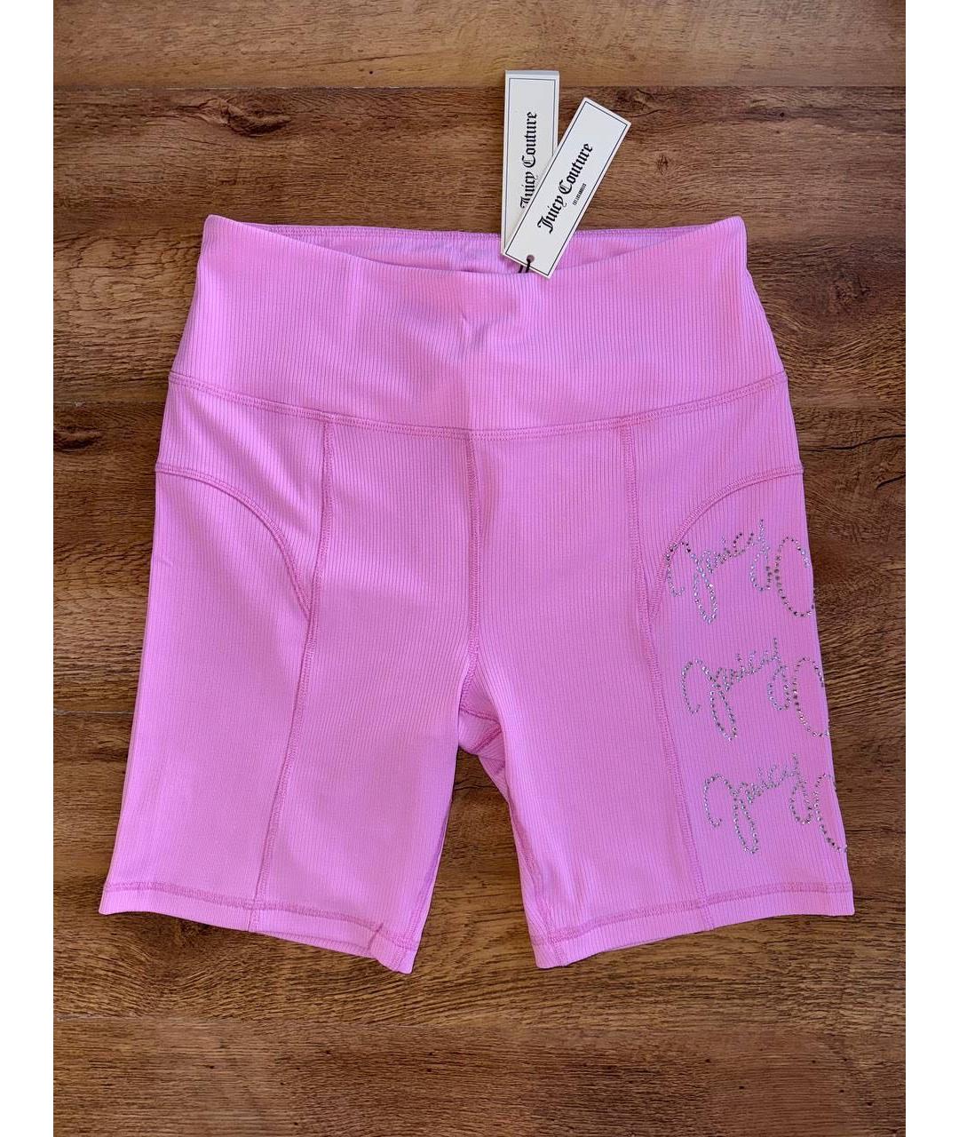 JUICY COUTURE Розовые полиэстеровые спортивные брюки и шорты, фото 9