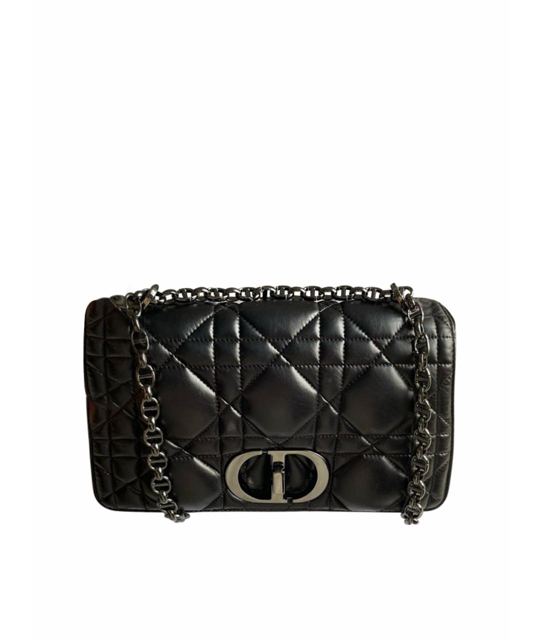CHRISTIAN DIOR Черная кожаная сумка через плечо, фото 7