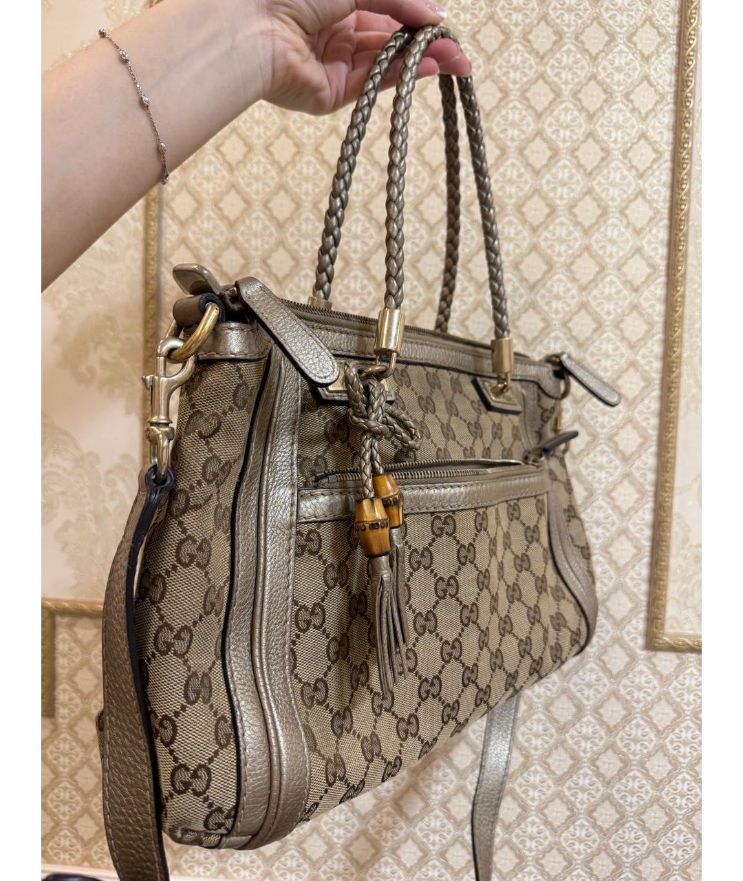 GUCCI Бежевая сумка с короткими ручками, фото 2