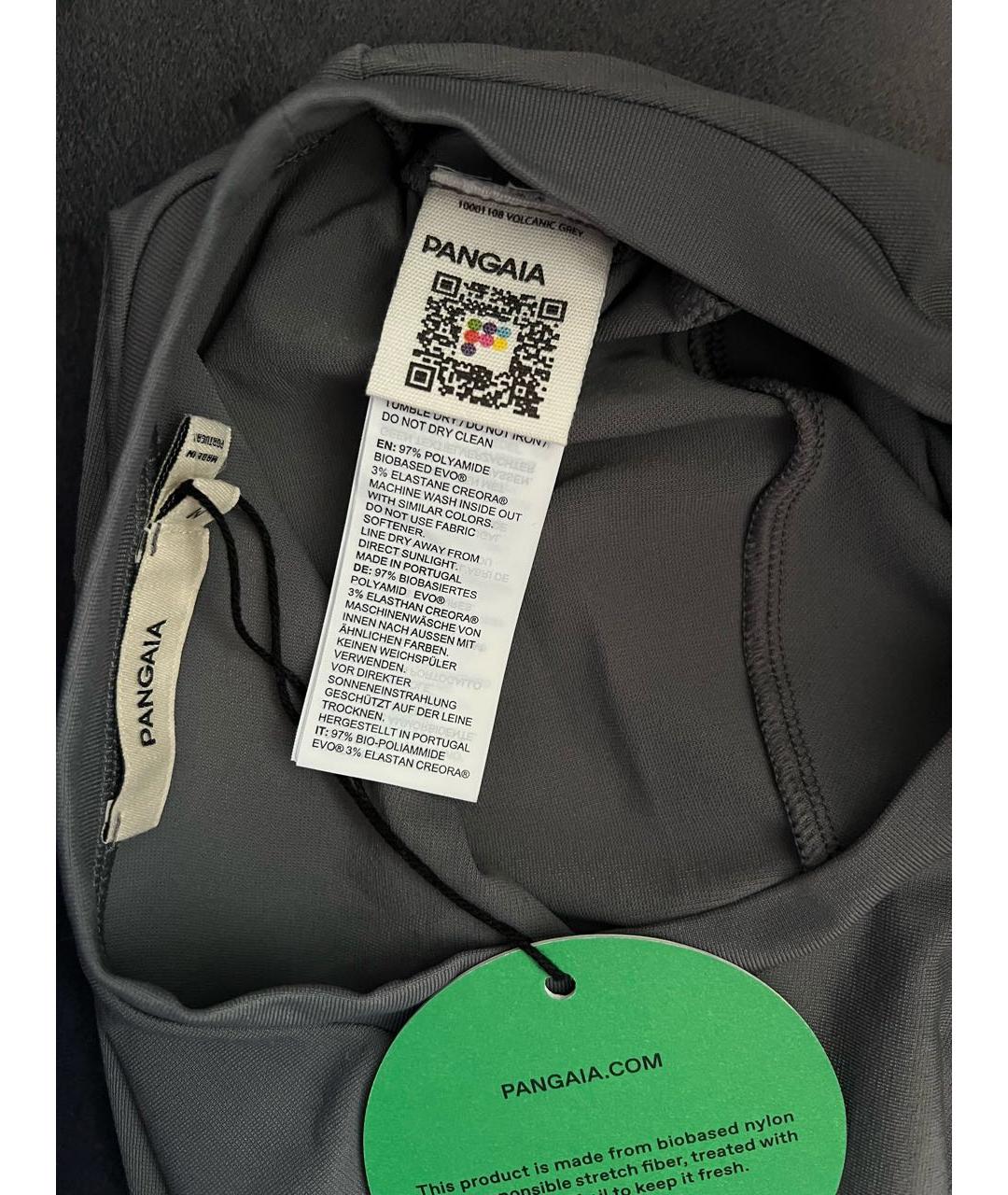 THE PANGAIA Антрацитовая полиамидовая футболка, фото 5