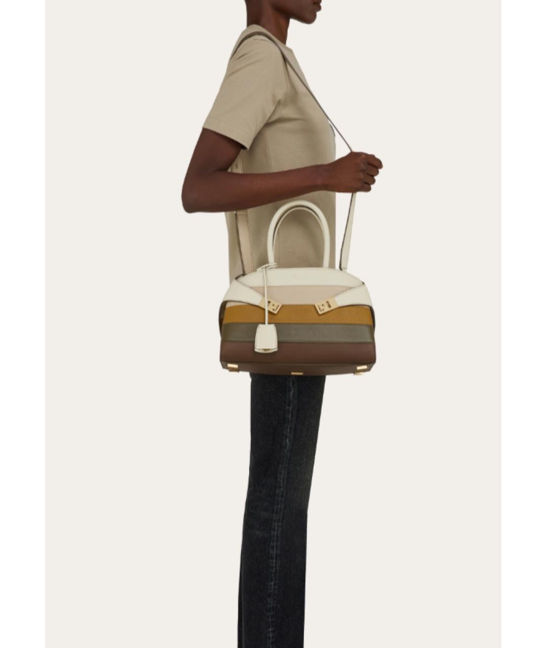 FERRAGAMO Мульти кожаная сумка с короткими ручками, фото 5