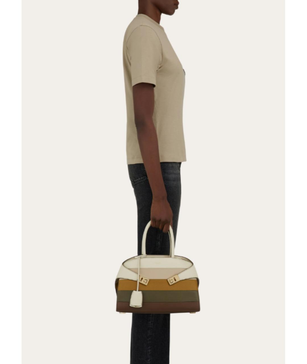 FERRAGAMO Мульти кожаная сумка с короткими ручками, фото 4