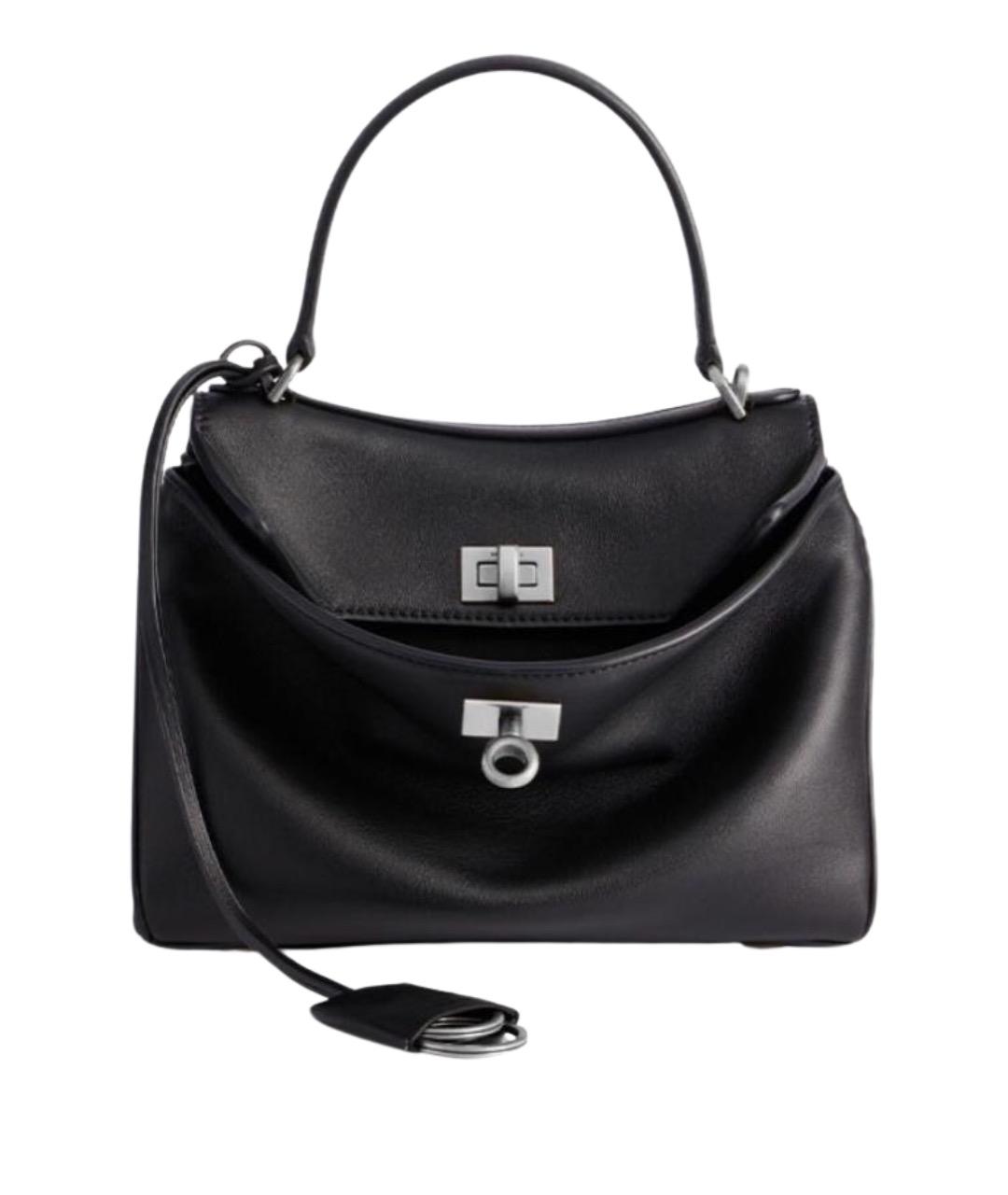 BALENCIAGA Черная кожаная сумка через плечо, фото 1