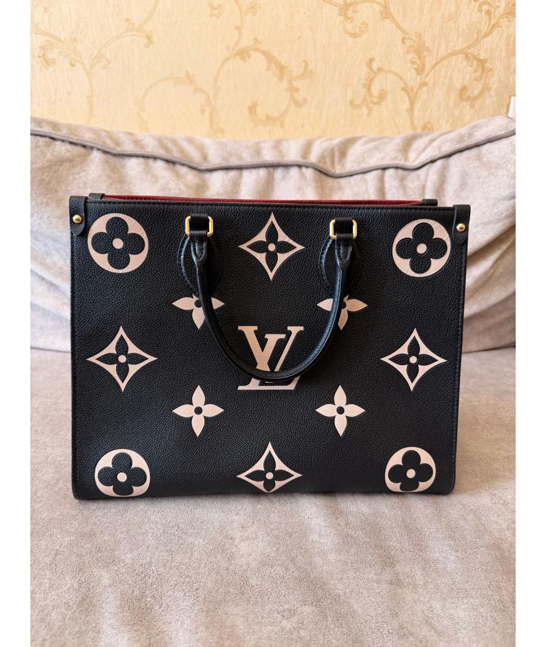 LOUIS VUITTON Черная кожаная сумка с короткими ручками, фото 7