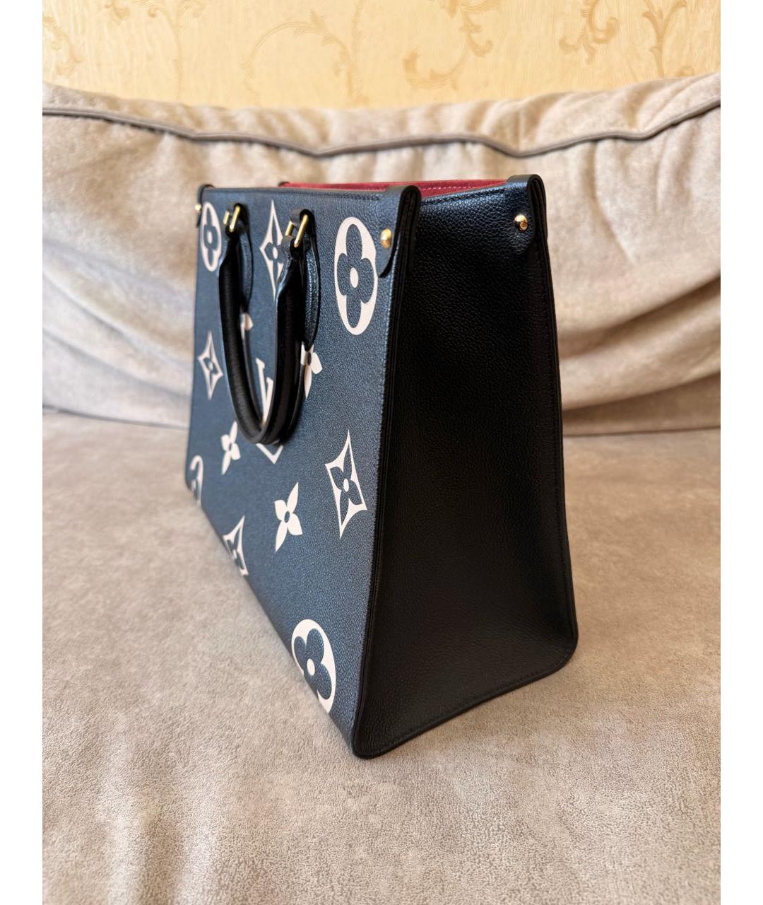 LOUIS VUITTON Черная кожаная сумка с короткими ручками, фото 2