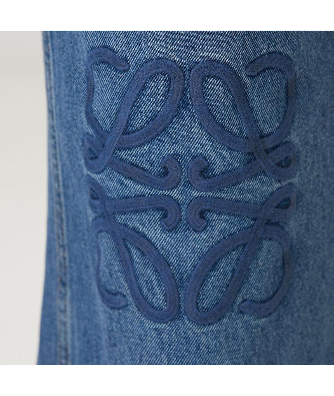 LOEWE Синие хлопковые прямые джинсы, фото 4