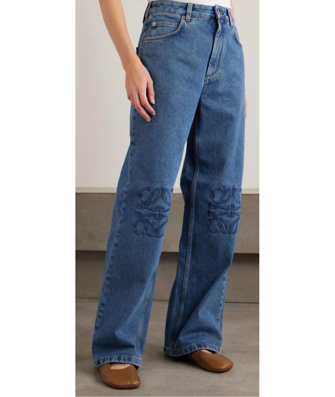 LOEWE Синие хлопковые прямые джинсы, фото 3