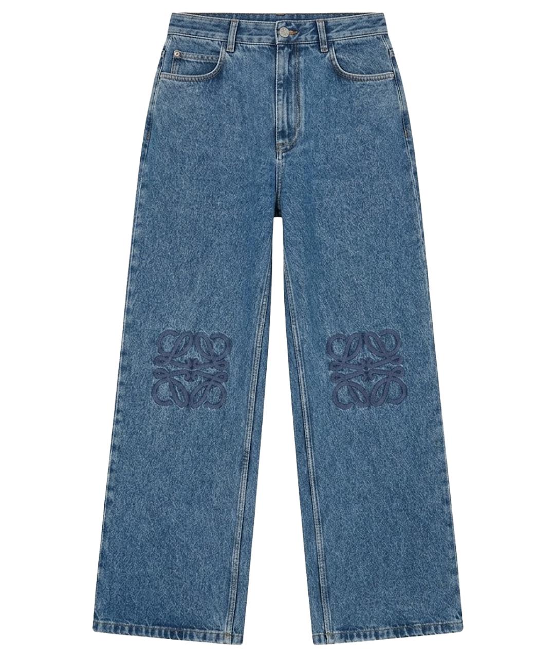 LOEWE Синие хлопковые прямые джинсы, фото 1