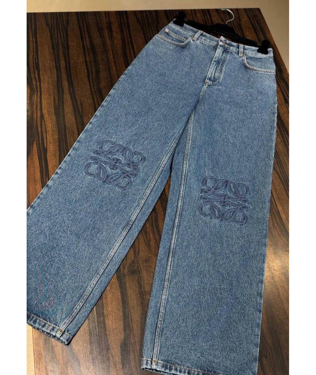 LOEWE Синие хлопковые прямые джинсы, фото 5