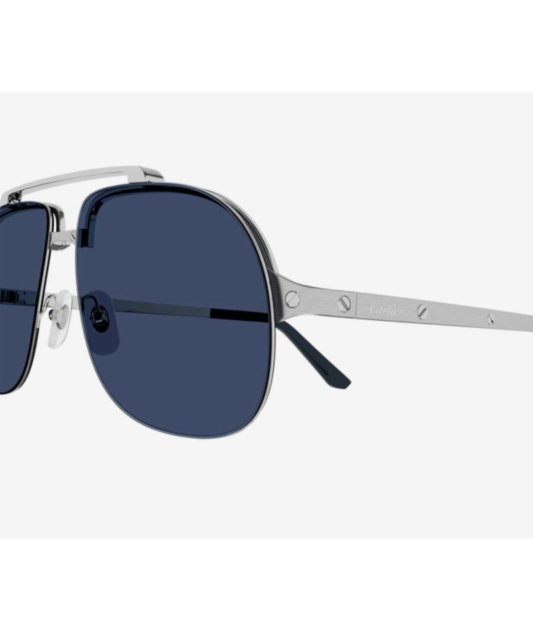 CARTIER Серебряные металлические солнцезащитные очки, фото 3