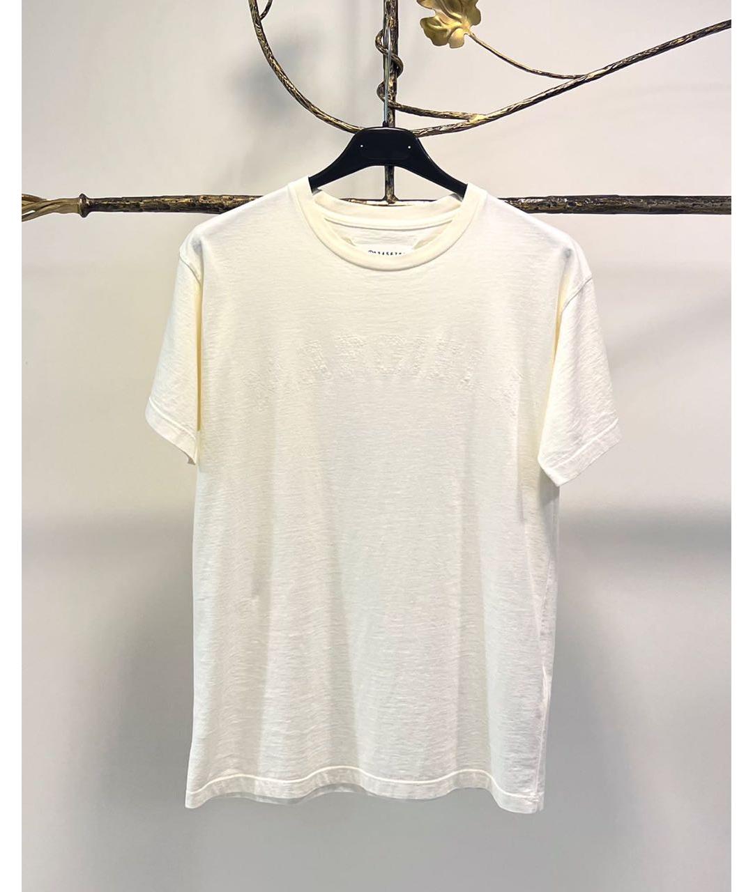 MAISON MARGIELA Бежевая хлопковая футболка, фото 8