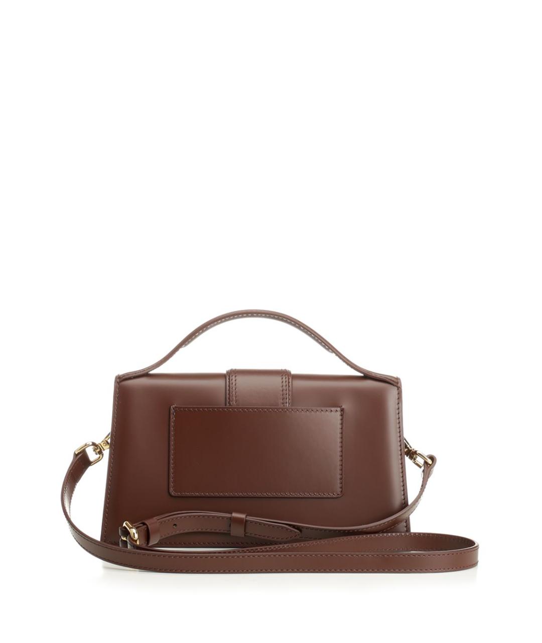JACQUEMUS Коричневая кожаная сумка через плечо, фото 3