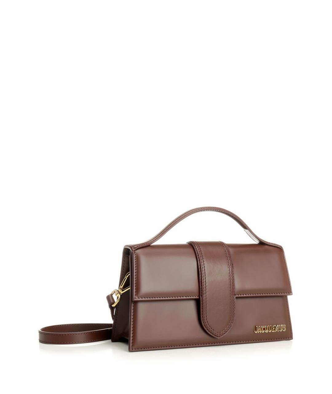 JACQUEMUS Коричневая кожаная сумка через плечо, фото 2