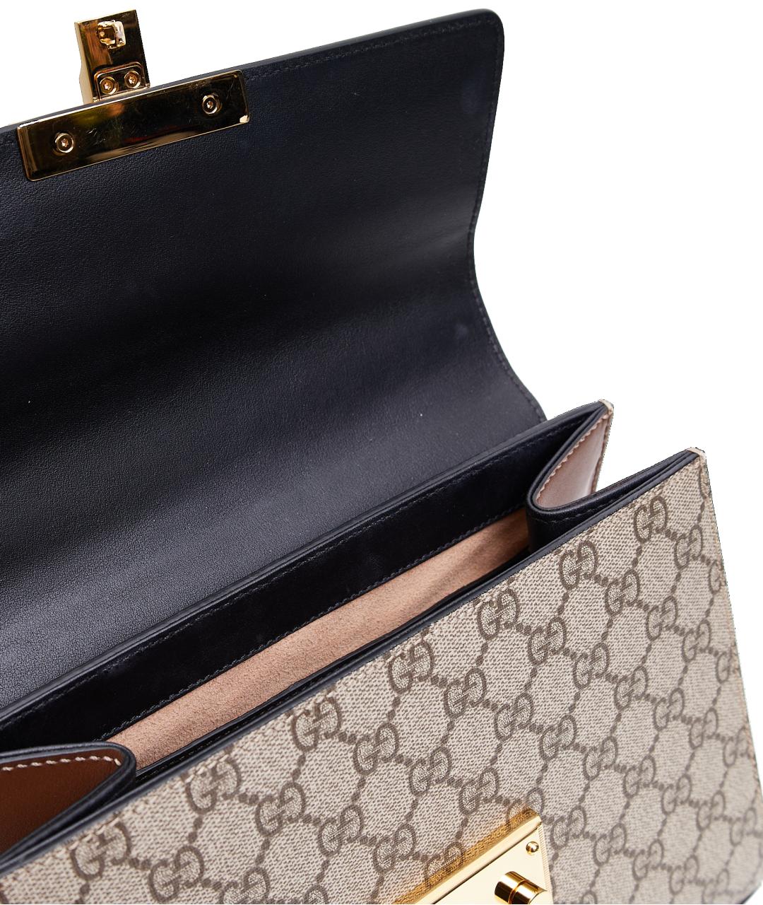 GUCCI Черная кожаная сумка с короткими ручками, фото 6